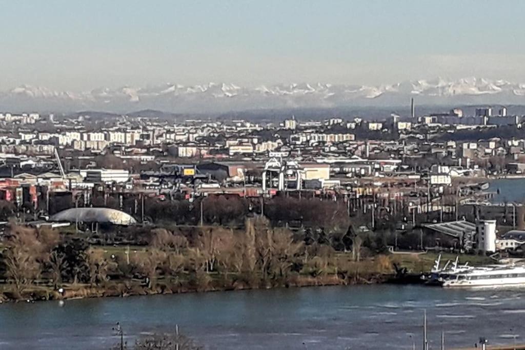 Appartement T4/5 Avec Vue Sur Les Alpes A 5 Minutes De Lyon à La Mulatiere Extérieur photo